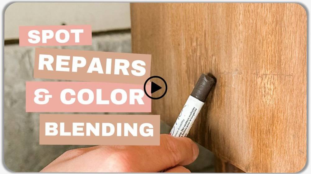 spot repair stick applied on wood